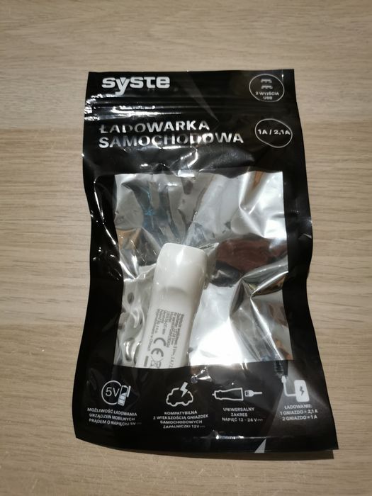 Nowa ładowarka samochodowa Syste Vershold 1A/2,1A