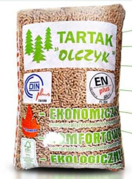 Pellet Olczyk, certyfikowany zgodnie z normą EN plus.
Mozliwy transpor