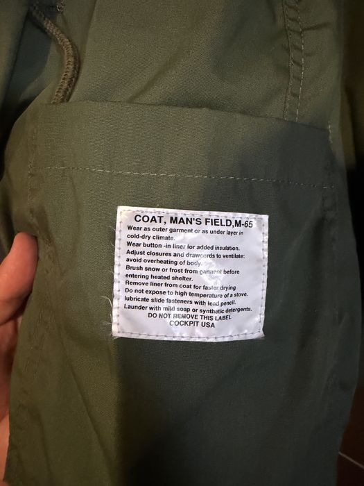 Куртка M-65 Military Field Jacket Cockpit USA
