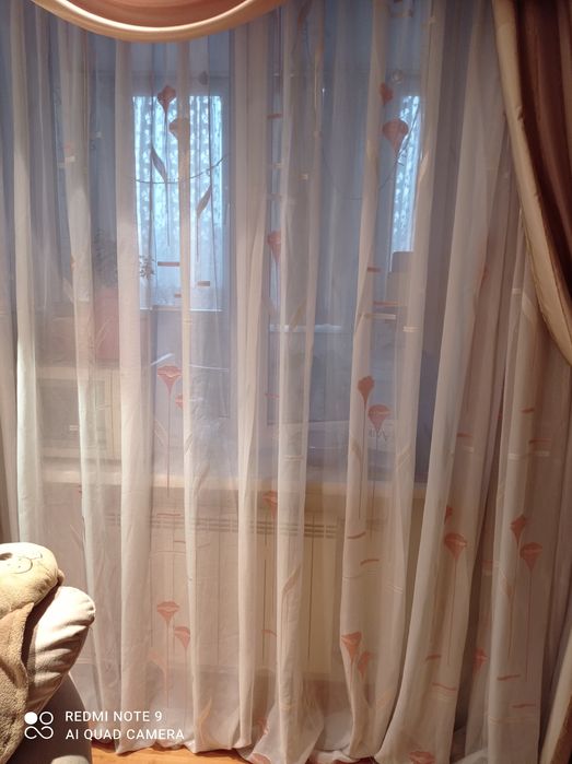 Тюль 9 м. и 7,5 м. Турция готовые