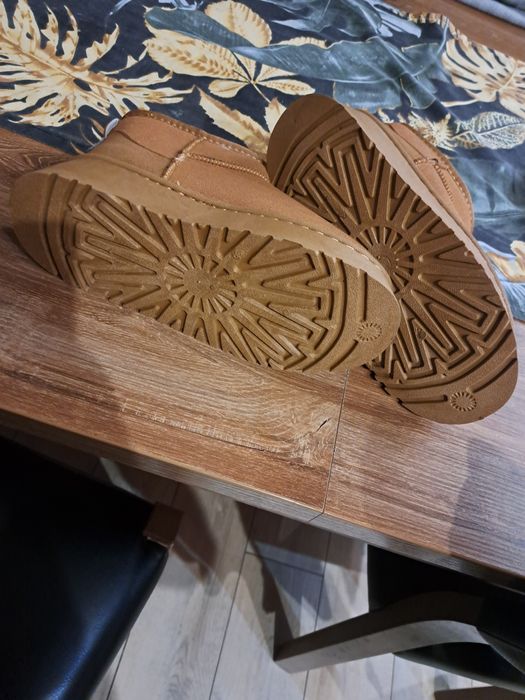 Śniegowce na platformie kolor camel brąz rozmiar 36