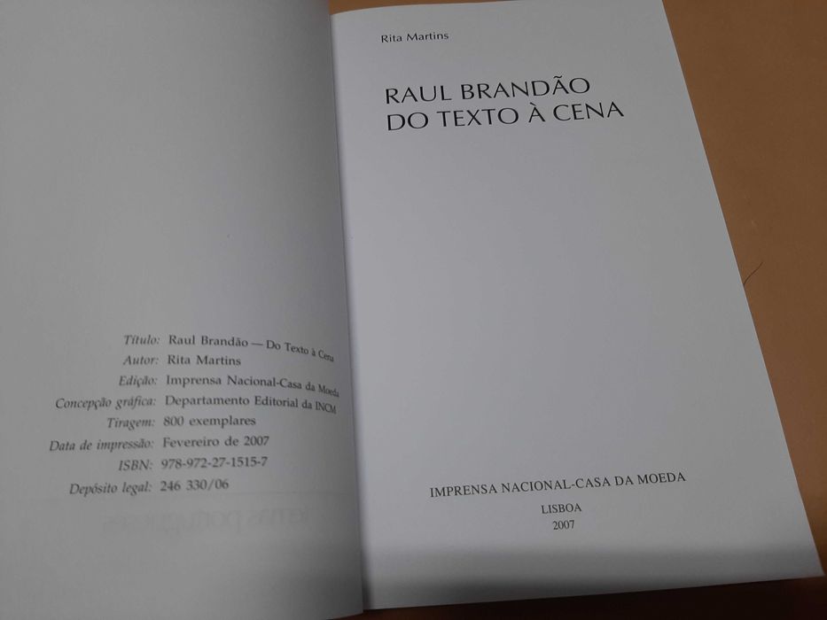 Raul Brandão  Do Texto À Cena// Rita Martins