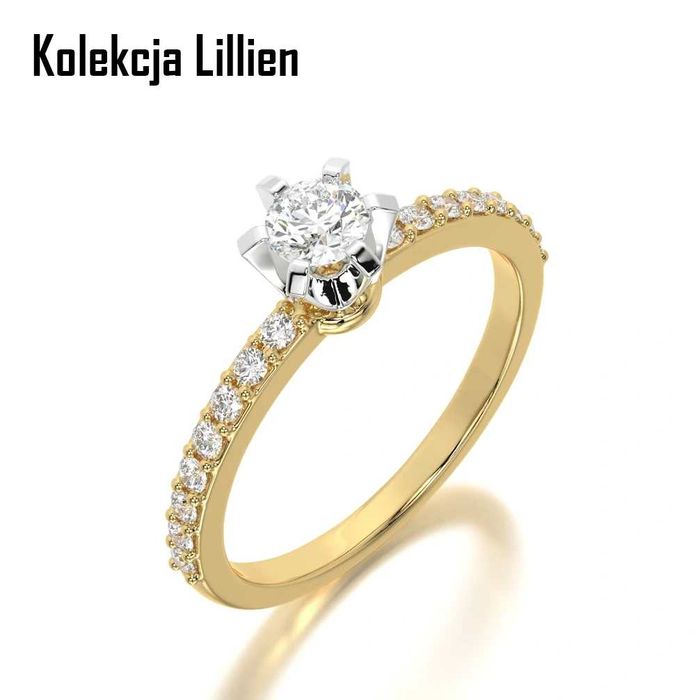 Pierścionek zaręczynowy z Diamentem - SALON JUBILERSKI, DUŻY WYBÓR