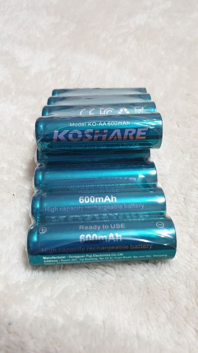 Акумулятори Koshare AA 600mAh, AAA 300mAh.
