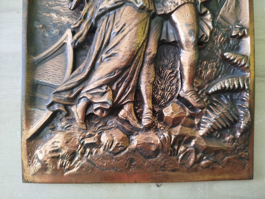 Obraz, płaskorzeźba, relief, Romeo i Julia, zakochana para