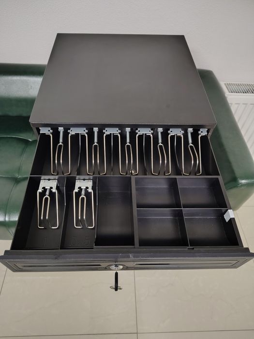 Грошовий ящик металевий (40х42х9 см) — Стан дуже гарний / Автоматичний