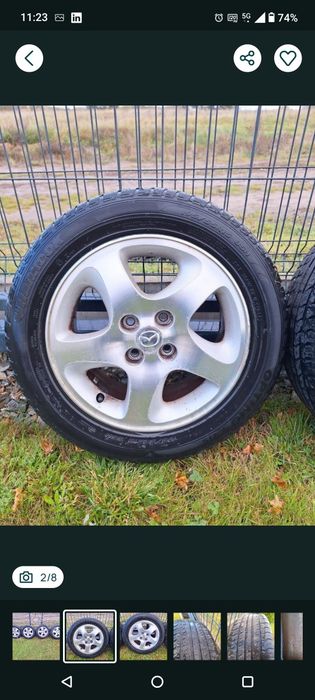 Oryginalne Alufelgi 15" cali Mazda 323F BJ 2001r.