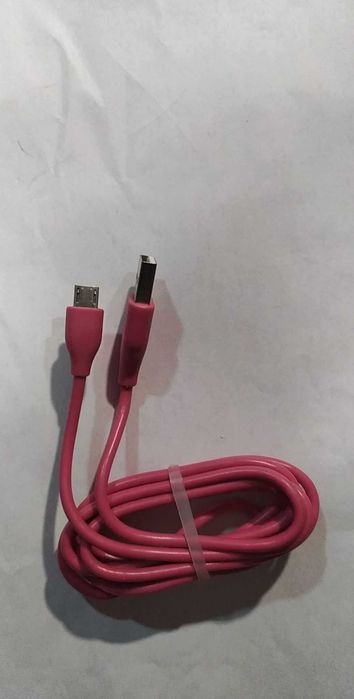 Kabel USB - Micro USB długi 1,5m Różowy