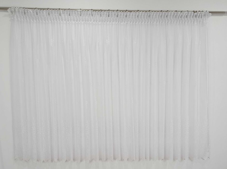 Firana żakardowa biała wys 150cm