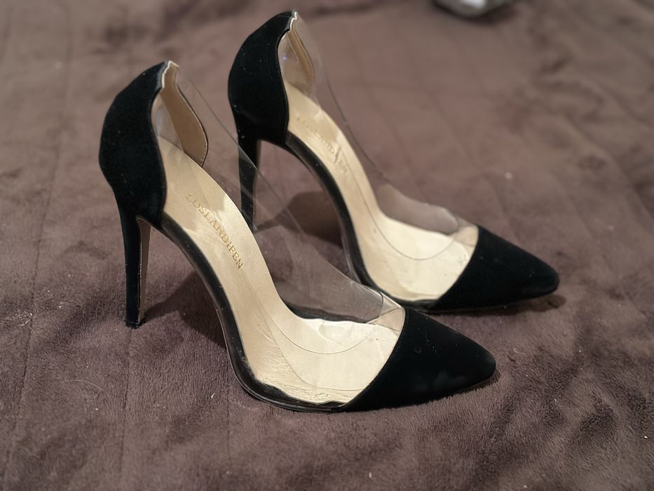 Човники чорні з прозорою вставкою