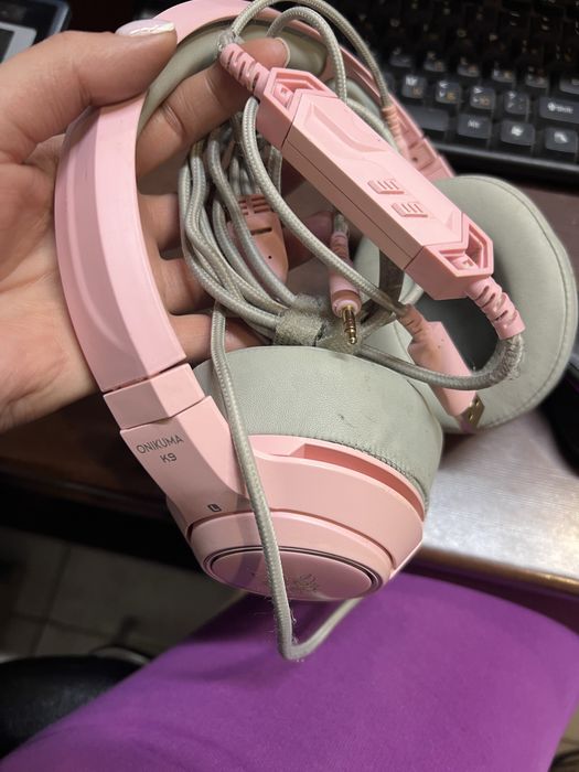 Навушники Onikuma K9 Cat Ear 3,5 mm Pink б/у