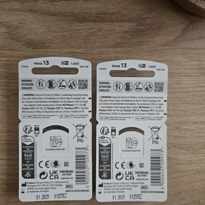 32  Baterie Rayovac Extra Advanced do aparatu słuchowego 13 MF 1.45V