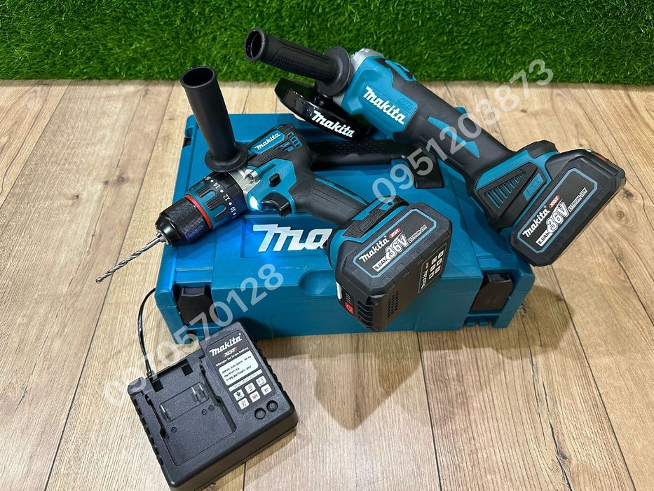 Набор 2/1 Makita Болгарка DGA504BL + Шуруповерт DHP485BL New 36V 8Ah