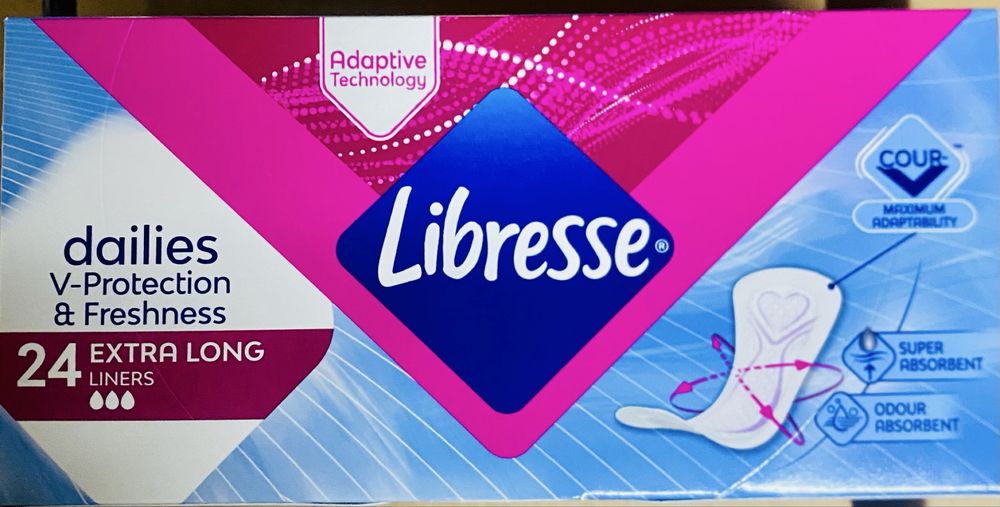 Wkładki chłonne Libresse dailies Extra Long liners 10*24 sztuki