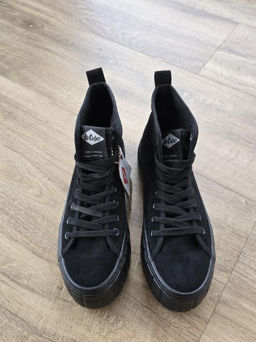 Lee Cooper Trampki na Platformie Wysokie Czarne Rozmiar 37 -23 cm  Szybka Wysyłka!
