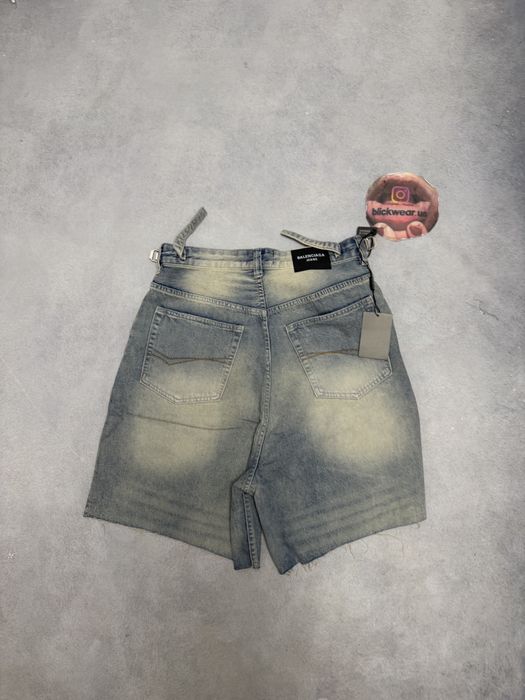 шорты Balenciaga Blue jeans shorts голубые polar jaded london vetement