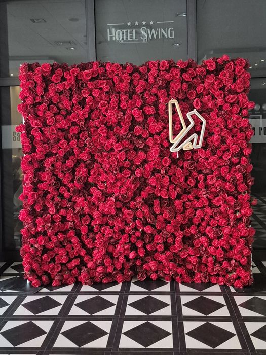 Ścianka kwiatowa 5D 240x240  Czerwone Róże  KRAKÓW  WYNAJEM !!!