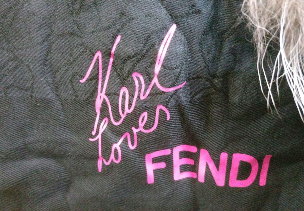 Шерстяной платок винтаж коллаборация Karl Lagerfeld&Fendi