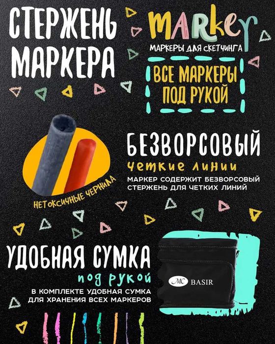 Супер подарок ребенку! Огромный набор скетч-маркеров 168 штук!