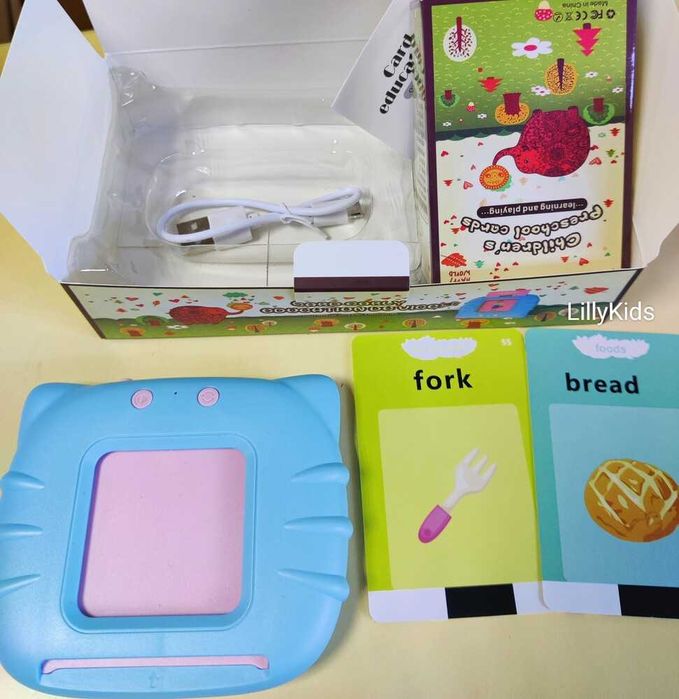 Кишенькова абетка Монтессорі "Котик,ведмедик", 112 двосторонніх карточ