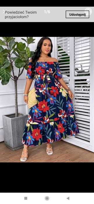 Kolorowa sukienka hiszpanka