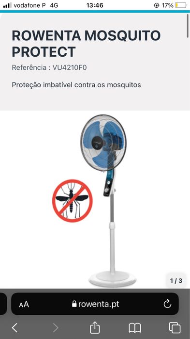 Ventoinha Rowenta Anti-Mosquitos