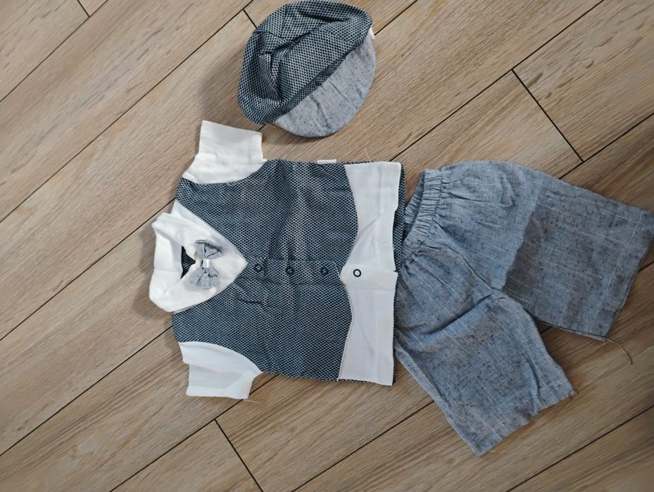 Komplet dla niemowlaka chłopca zestaw wesele chrzciny komunia