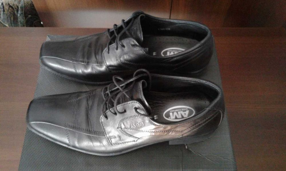 Półbuty Wizytowe Męskie AM SHOE rozm. 44 czarne