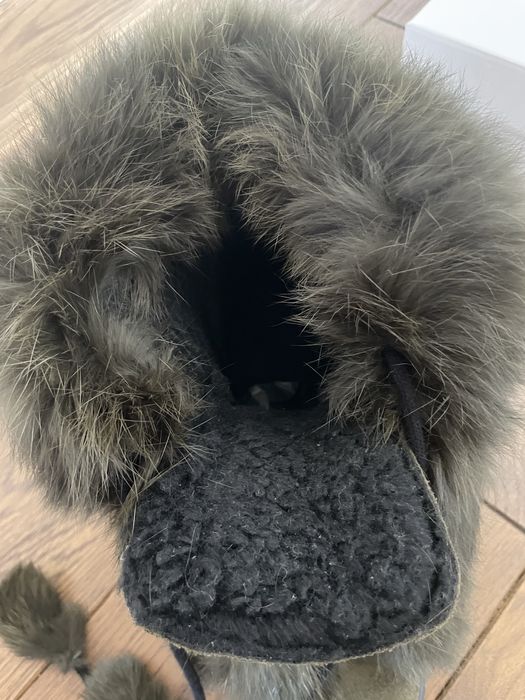 Buty trzewiki botki damskie zielone ocieplone skóra