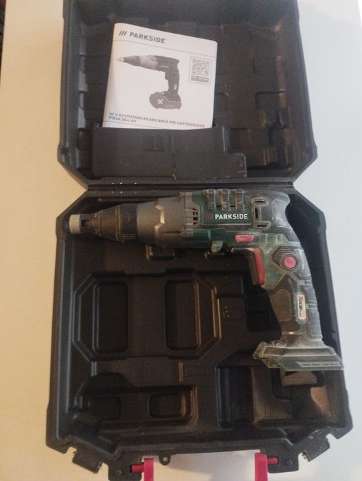 Aparafusadora para Pladur Parkside com adaptador para fita.