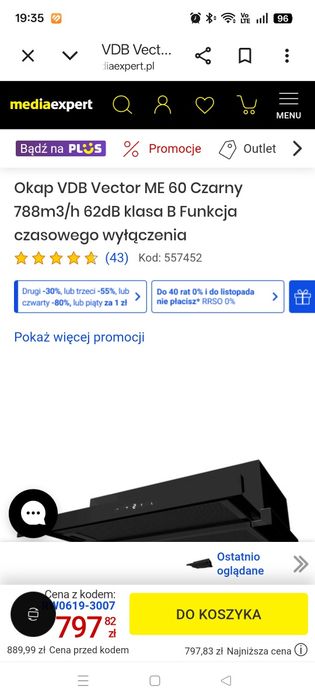 Sprzedam nowy okap.