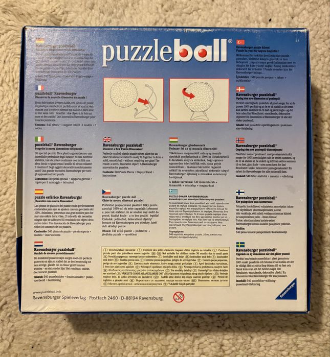 puzzle Globus puzzleball Kula ziemska Ravensburger l 3D Historyczna