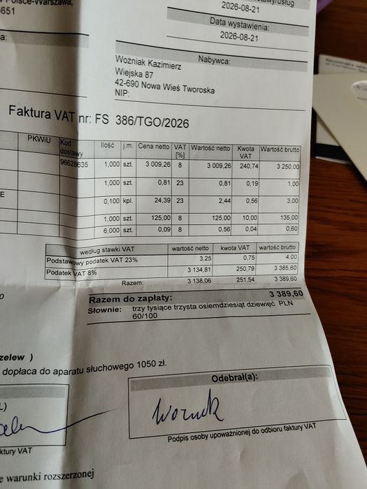Aparat słuchowy  oticon