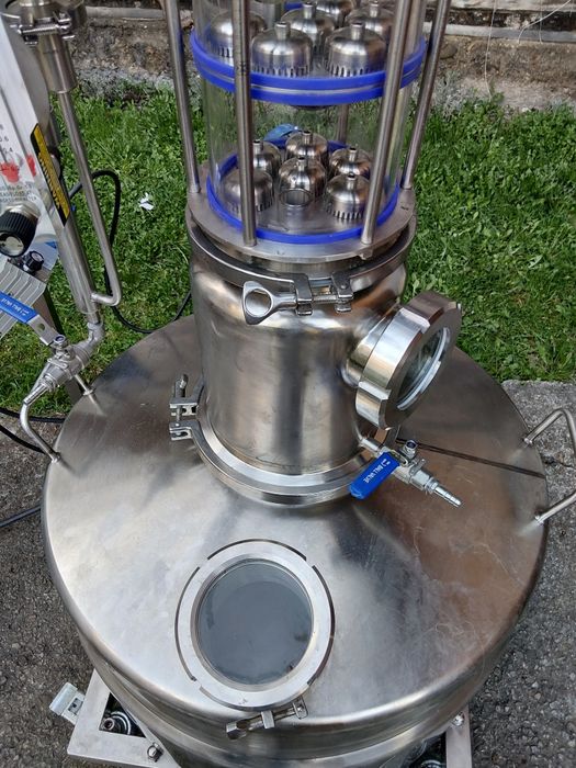Destylator kolumna pólkowa zbiornik 120 płaszcz olejowy