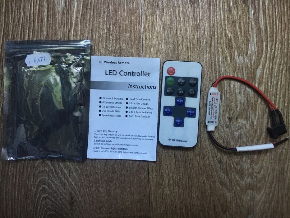 Диммер для светодиодного освещения (12/24В)6А, пульт(радио)