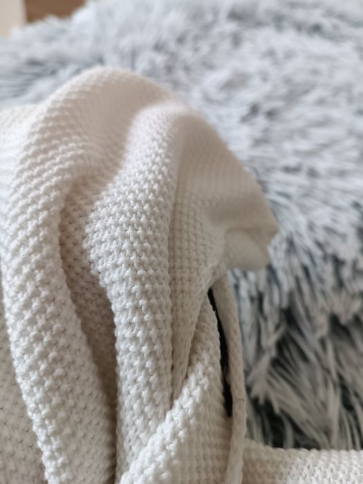 Bluzka bez rękawów biała bawełna L XL