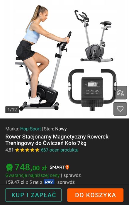 Rower stacjonarny , rowerek treningowy