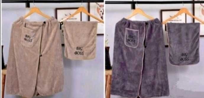 Полотенце банное кілт набірчоловічий халат рушник  банний