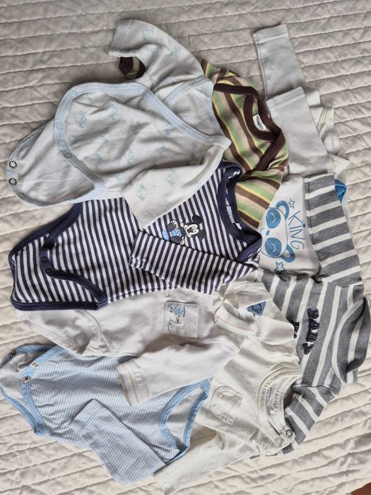 Ubranka niemowlęce chłopięce 50 56 MIX Mega XXL