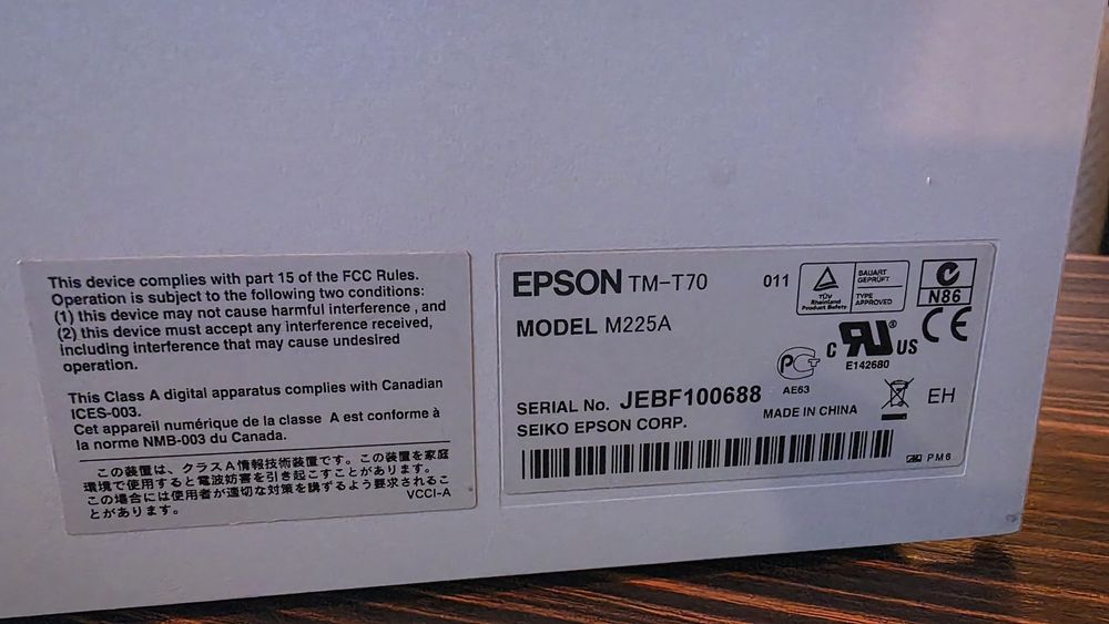 impressora térmica Epson TM-T70 (modelo M225A)