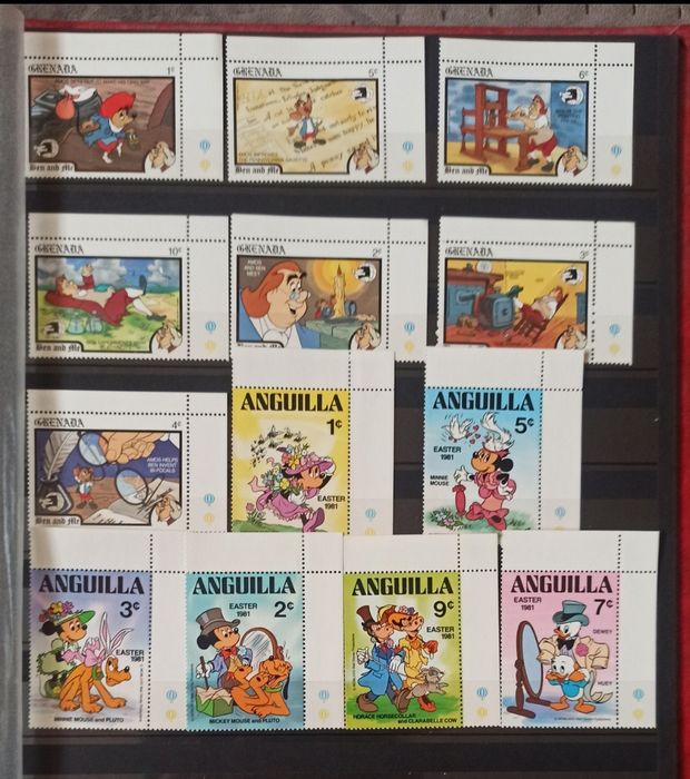 Марки Дисней  .Мультфильмы Рождество Новый год Україна