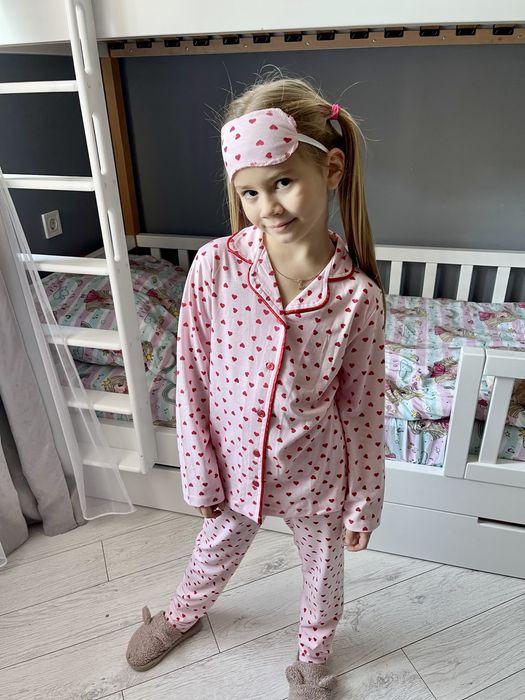 Бавовняна дитяча піжама для дівчинки 4,5,6,7,8,9років