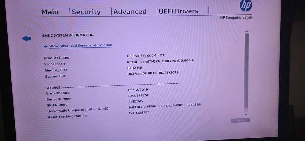 HP ProDesk 600 G4 MT