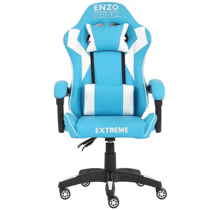 Komfortowy Fotel Gamingowy dla Gracza Extreme ENZO Blue/White