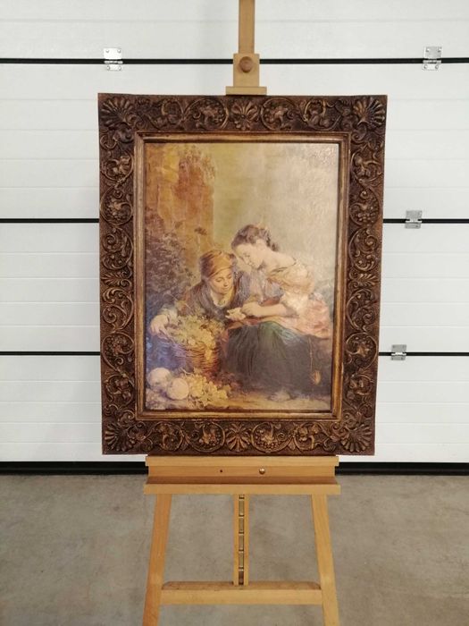 Obraz olejny " Mała sprzedawczyni owoców "