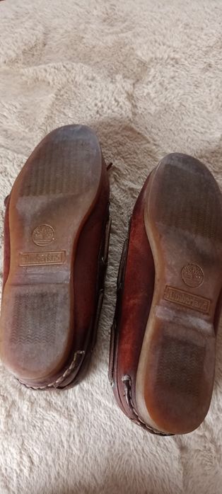 Moucassins em pele castanho de Sra