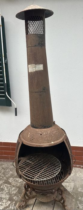 Grelhador e aquecedor em ferro fundido