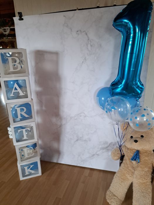 Tło fotograficzne winylowe  marmur dekoracja ścianka urodziny zdjęcia