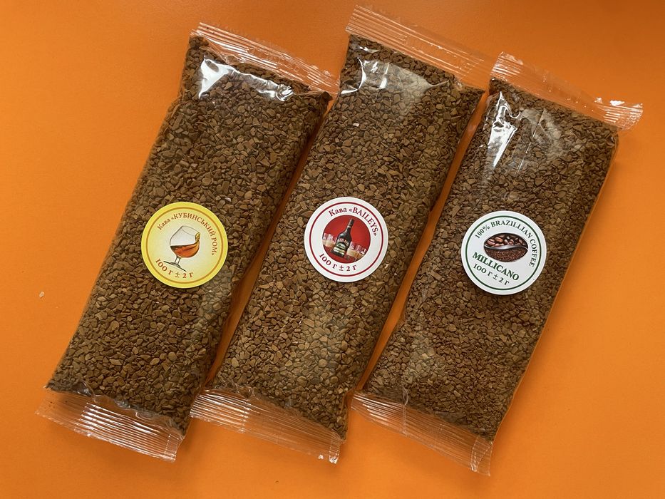 Кава розчинна сублімована ароматизована. Бразилія. Найкраща якість.