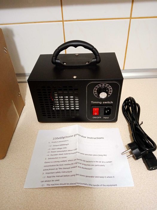 Generator ozonu , czarny ozonator. dezynfekcja astma po zalaniu roztocza kurz